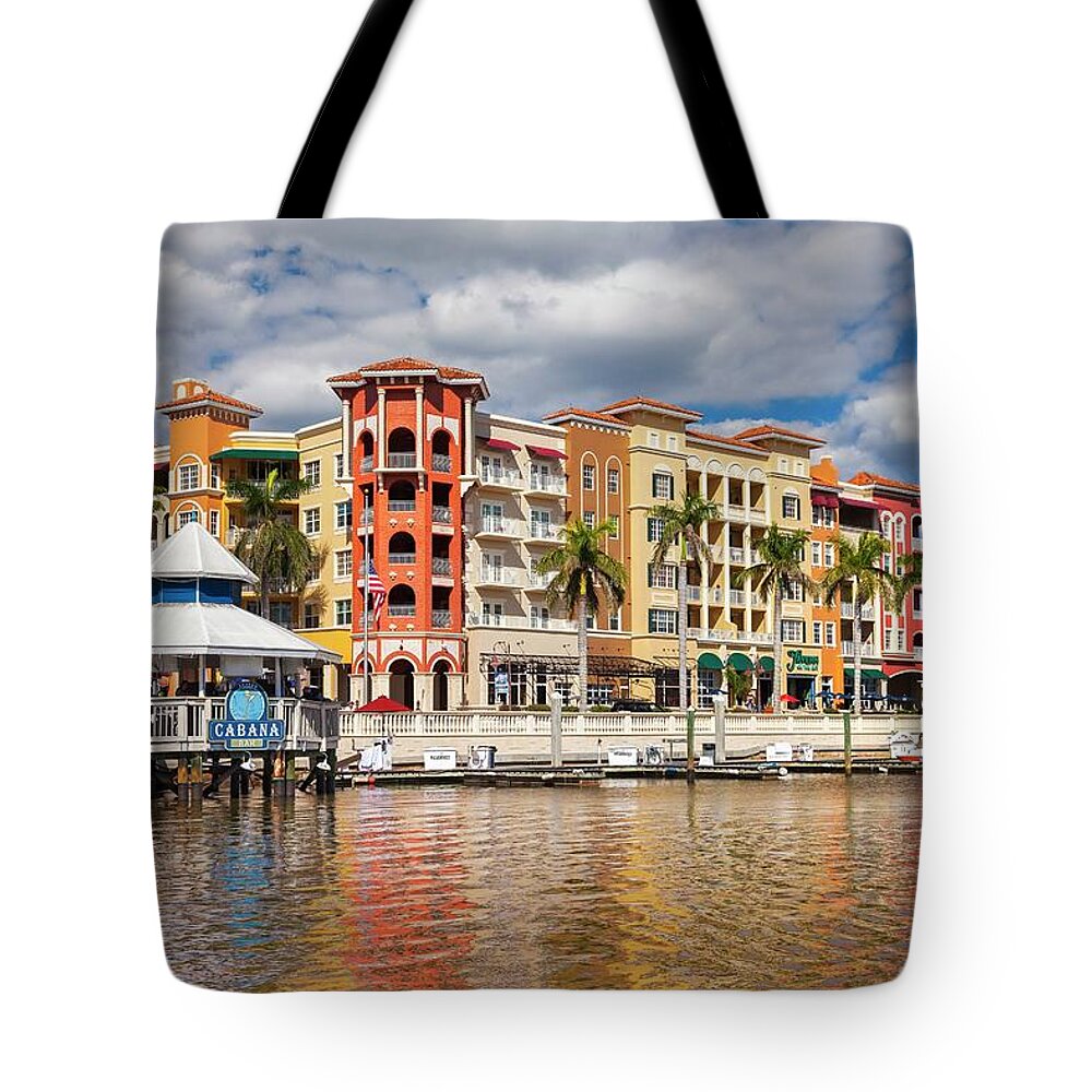Estock Tote Bag featuring the digital art Naples Florida by Lumiere