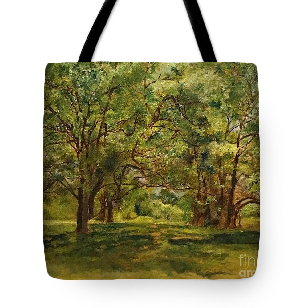 Barbara Moak Tote Bag featuring the painting Natural Arches by Barbara Moak
