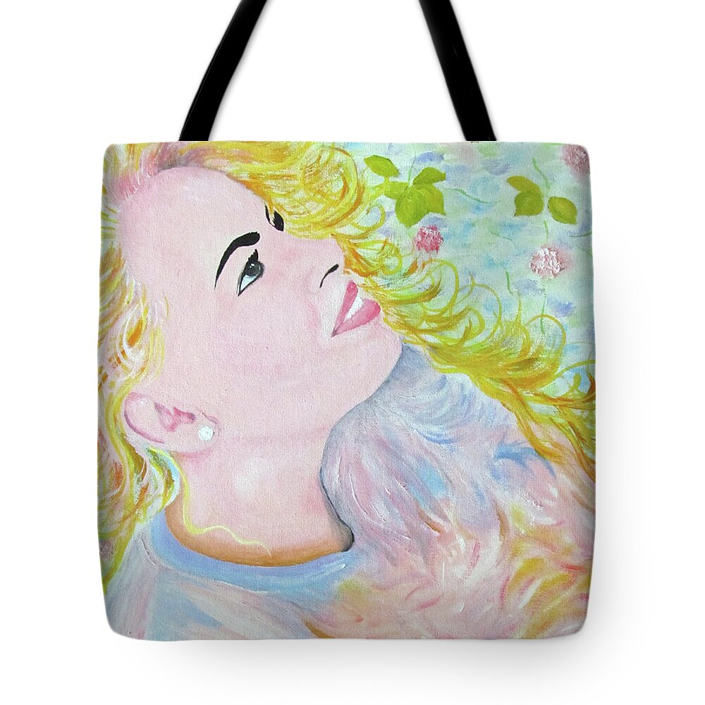 Natural Glow Tote Bag featuring the painting Natural Glow by Gloria E Barreto-Rodriguez