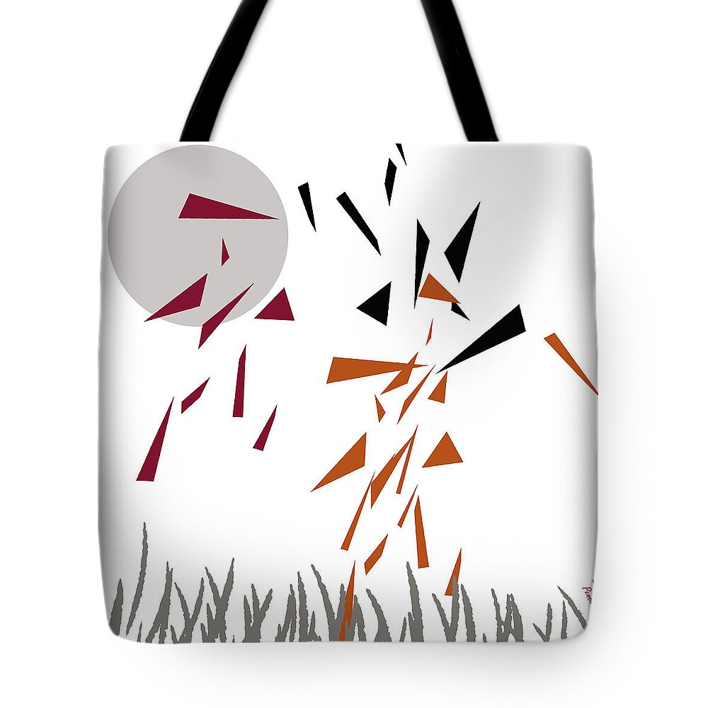 Shapes Tote Bag featuring the digital art Nature by Pennie McCracken