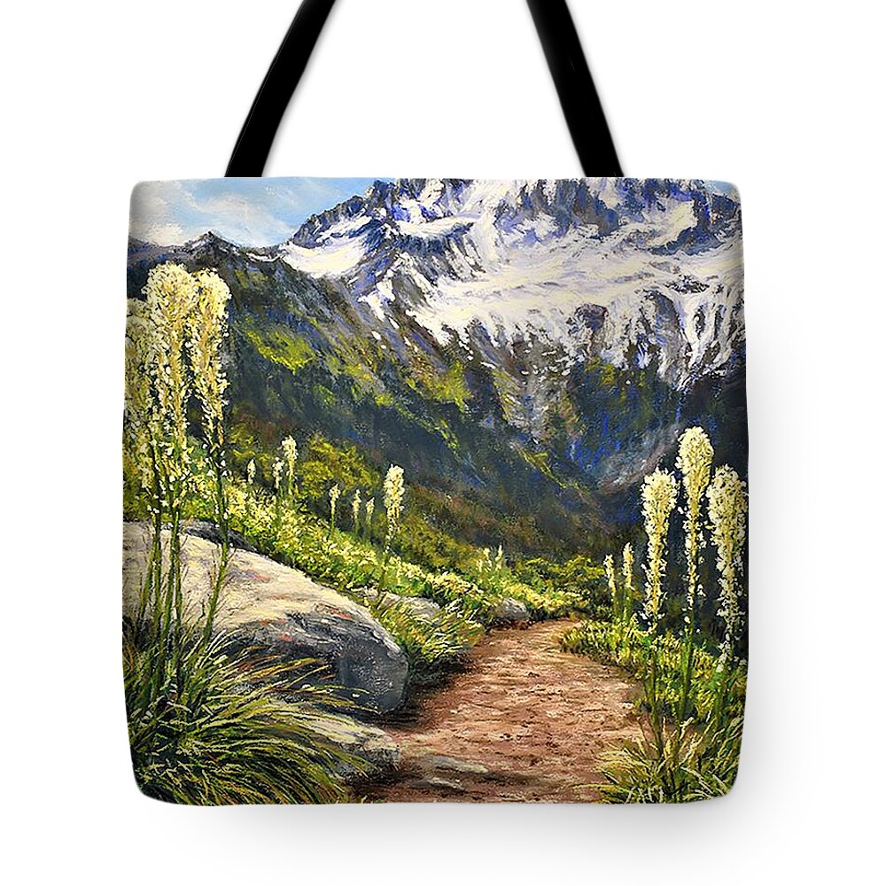 Flowers Tote Bag featuring the painting Nature's Calling by Lee Tisch Bialczak