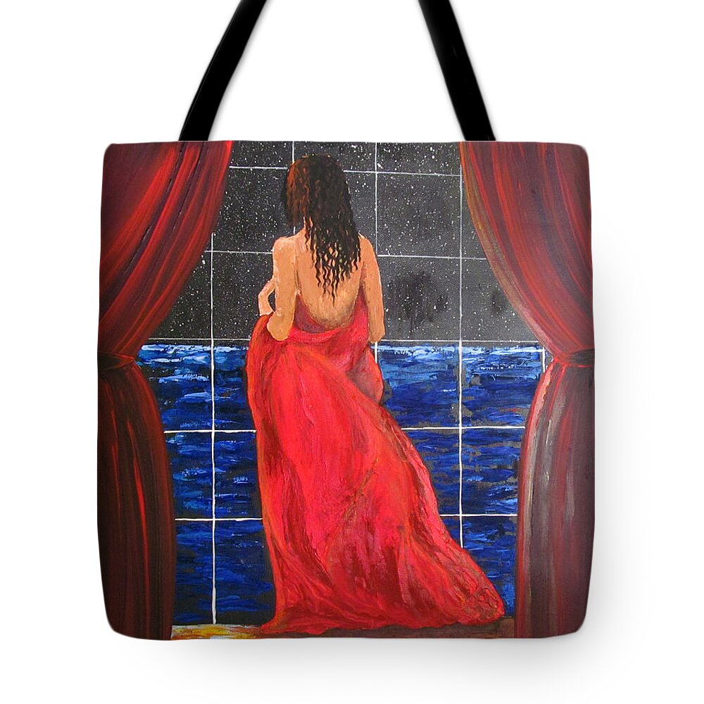 Nature Tote Bag featuring the painting Nature's Pleasure by Gloria E Barreto-Rodriguez