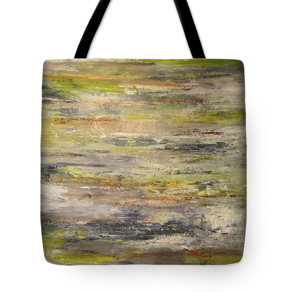 Abstract Tote Bag featuring the painting Nature's Pleasure by Roberta Rotunda