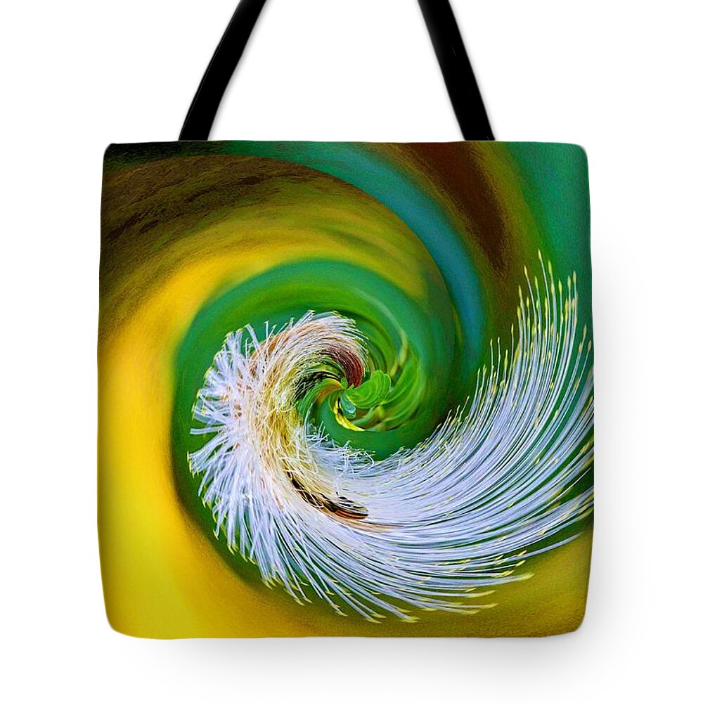 Abstract Tote Bag featuring the photograph Nature's Spiral by Susan Rydberg