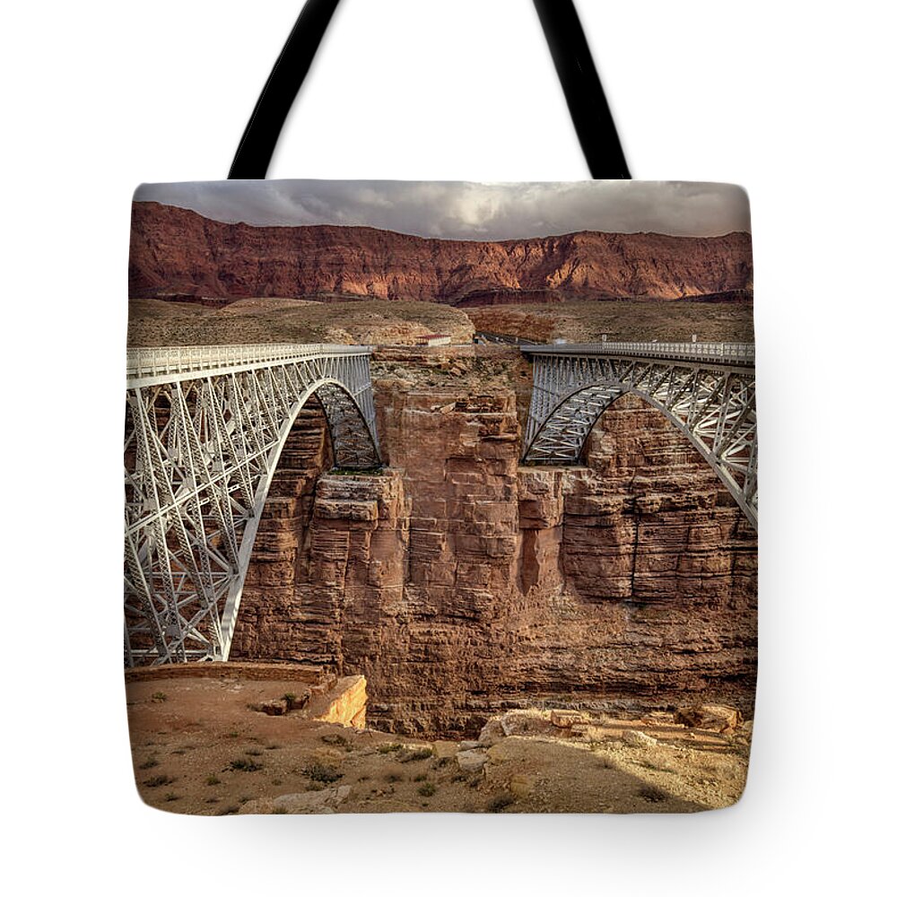 Navajo Bridge Tote Bag featuring the photograph Navajo Bridge by Constance Puttkemery
