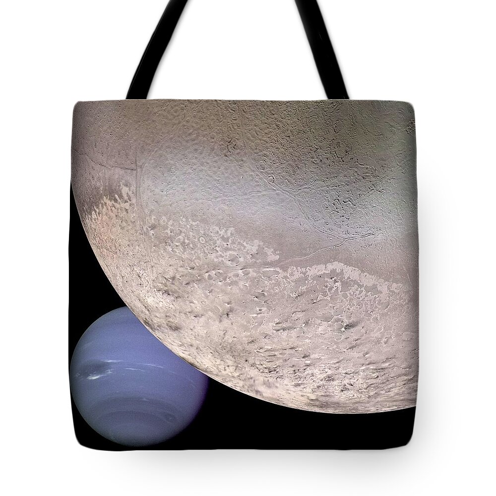 Neptune Tote Bag featuring the painting Neptune and Triton 2 by Celestial Images