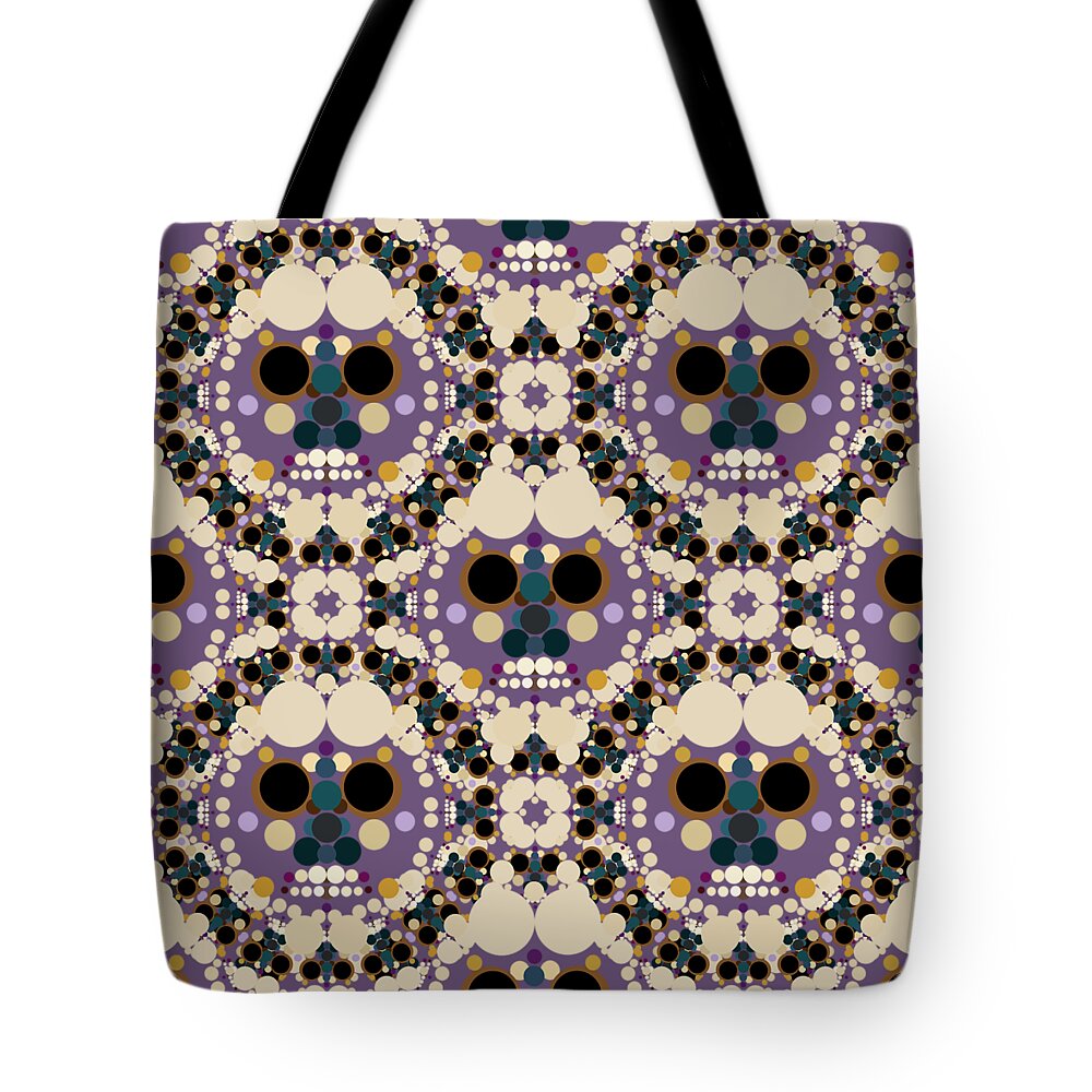 Surreal Tote Bag featuring the mixed media New Beginnings - Skull Flowers by BFA Prints