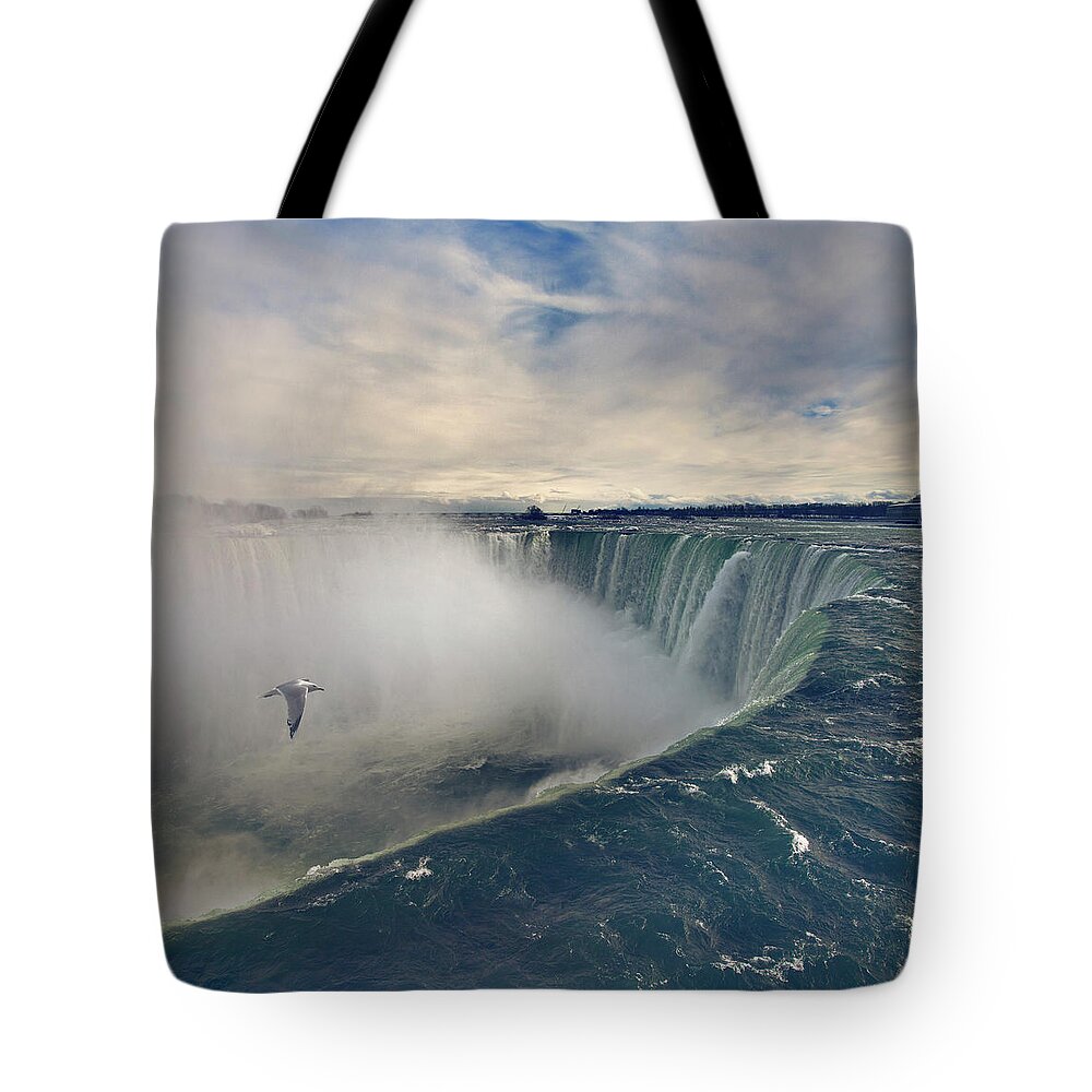 Spray Tote Bag featuring the photograph Niagara Falls by Istvan Kadar Photography