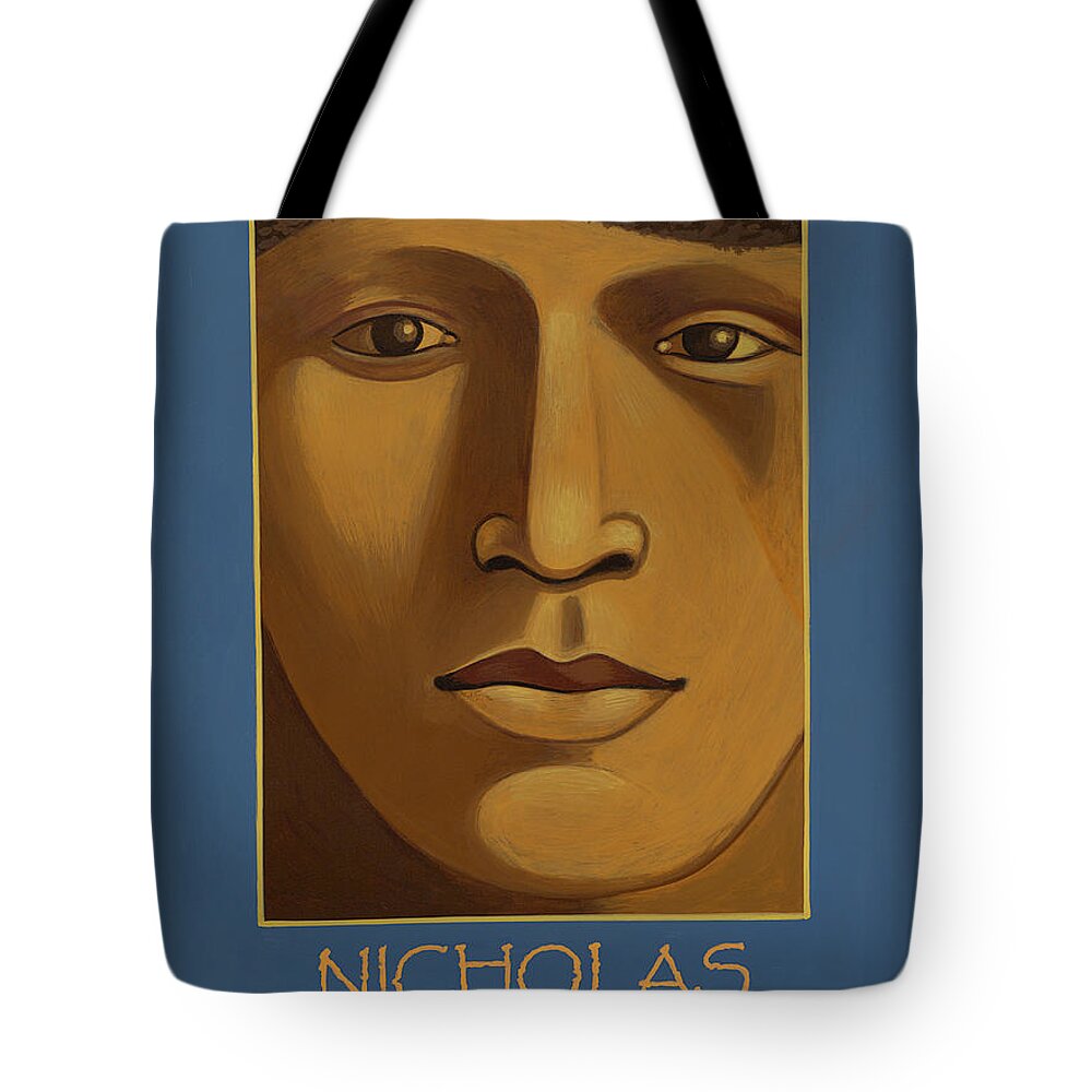Nicholas Black Elk Wicasa Wakan Tote Bag featuring the painting Nicholas Black Elk-Wicasa Wakan by William Hart McNichols