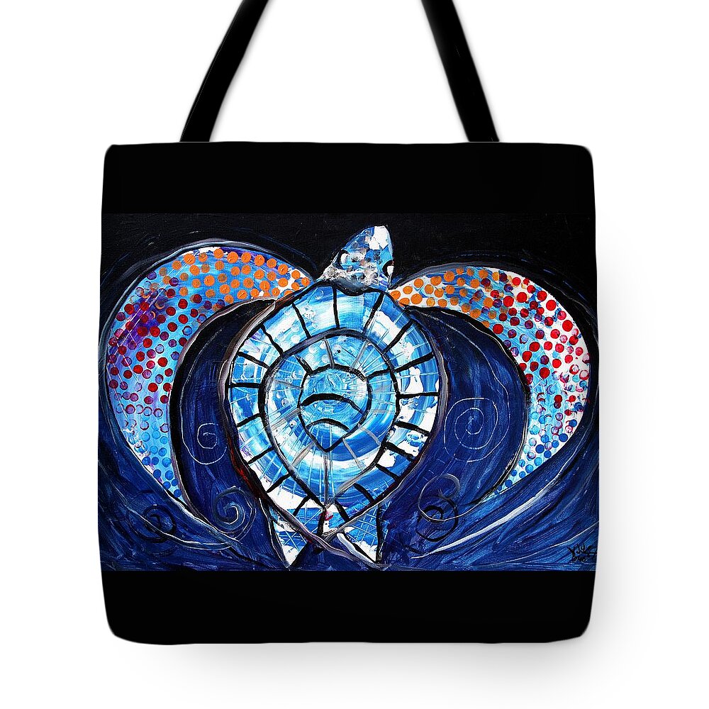 Fish Tote Bag featuring the painting Night Stalker by J Vincent Scarpace