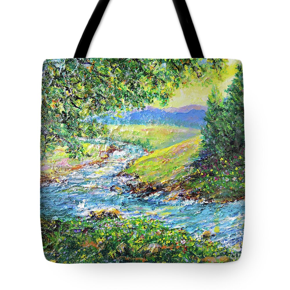 Lee Tote Bag featuring the painting Nixon's Peace Of Day by Lee Nixon