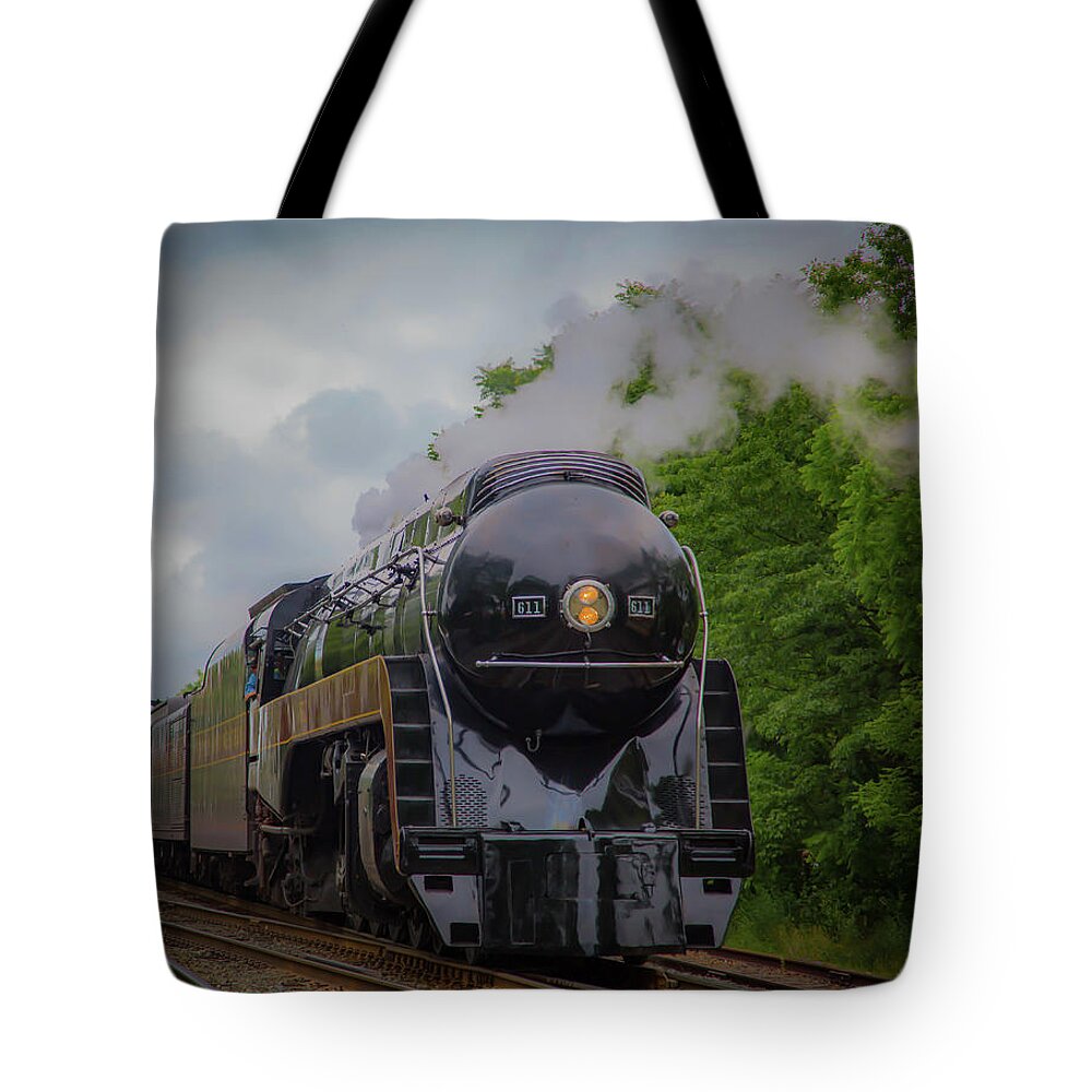 611j Tote Bag featuring the photograph Norfolk and Western 611 by Lora J Wilson