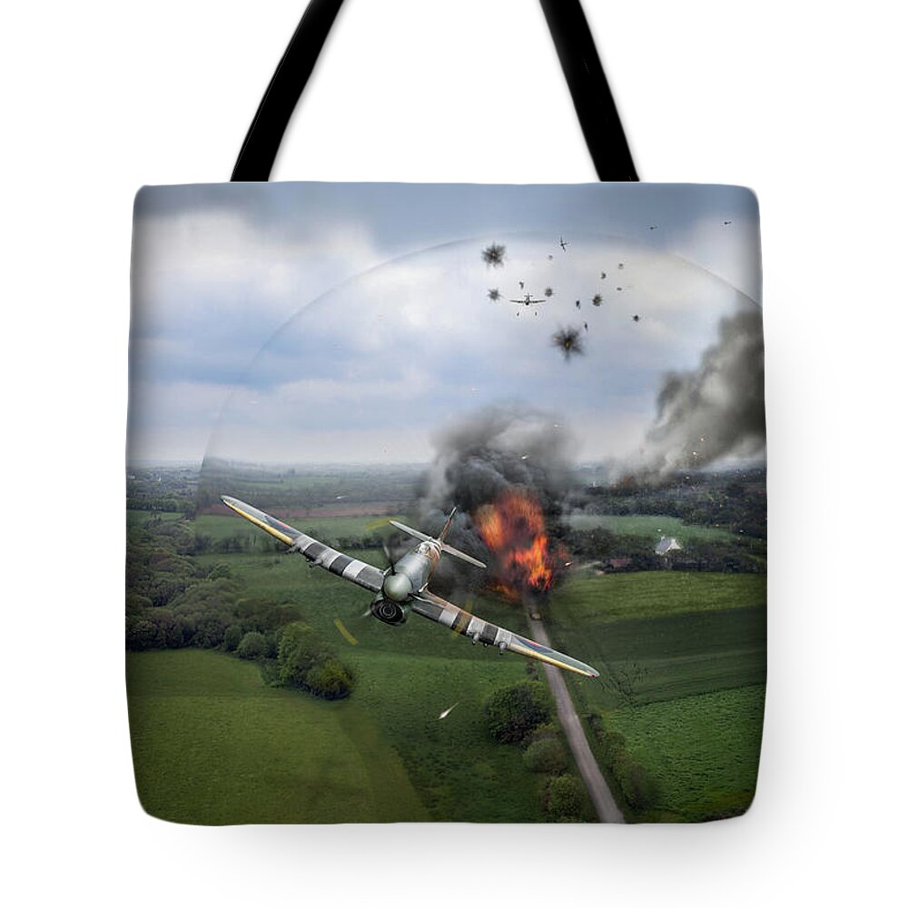 1000lb Bombs Tote Bag featuring the photograph Normandy Typhoon shockwave by Gary Eason
