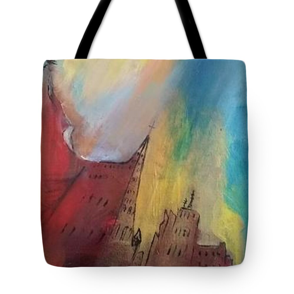 Church Tote Bag featuring the painting Notre Dame For All Time by Gary Smith