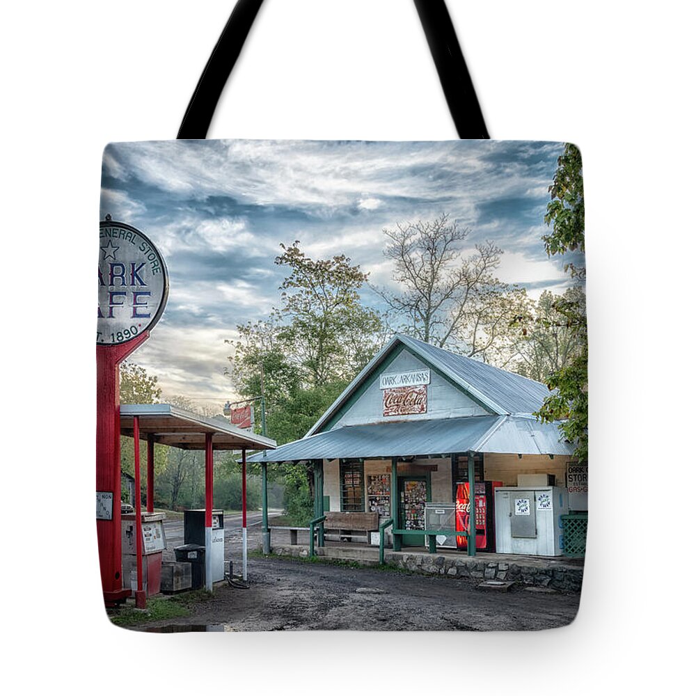 Oark Tote Bag featuring the photograph Oark General Store by James Barber