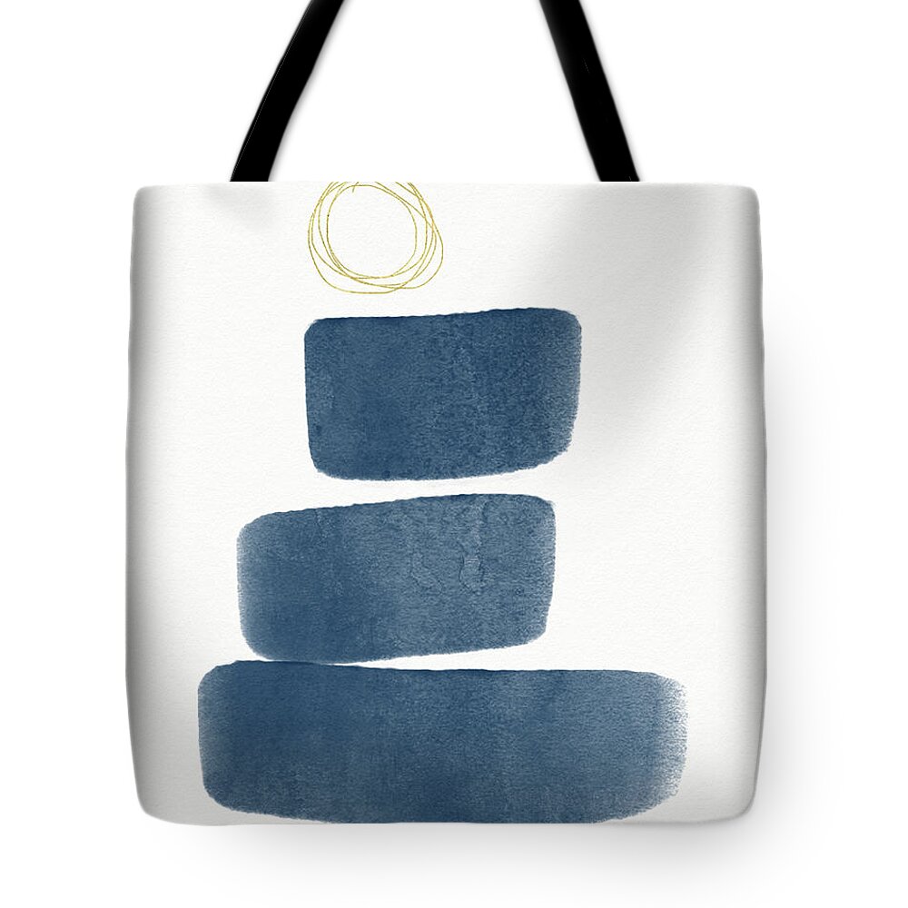 Abstract Tote Bag featuring the mixed media Ocean Zen 3- Art by Linda Woods by Linda Woods