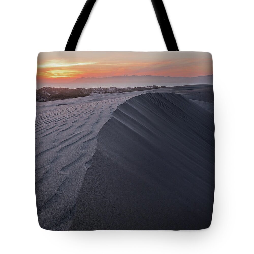 Oceano Tote Bag featuring the photograph Oceano Dunes Sunset by Mike Long