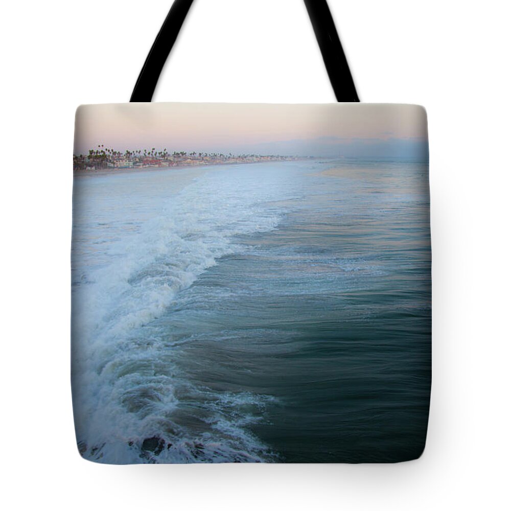 Big Wave Tote Bag featuring the photograph Oceanside California Big Wave Surfing 4 by Catherine Walters