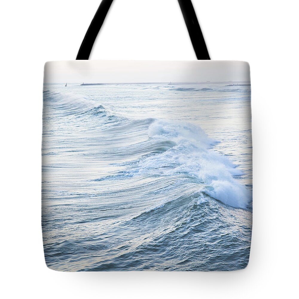 Surfer Tote Bag featuring the photograph Oceanside California Big Wave Surfing 62 by Catherine Walters