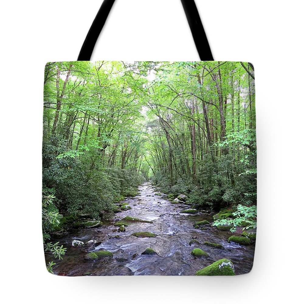 Oconaluftee River Tote Bag featuring the photograph Oconaluftee River by Connor Beekman
