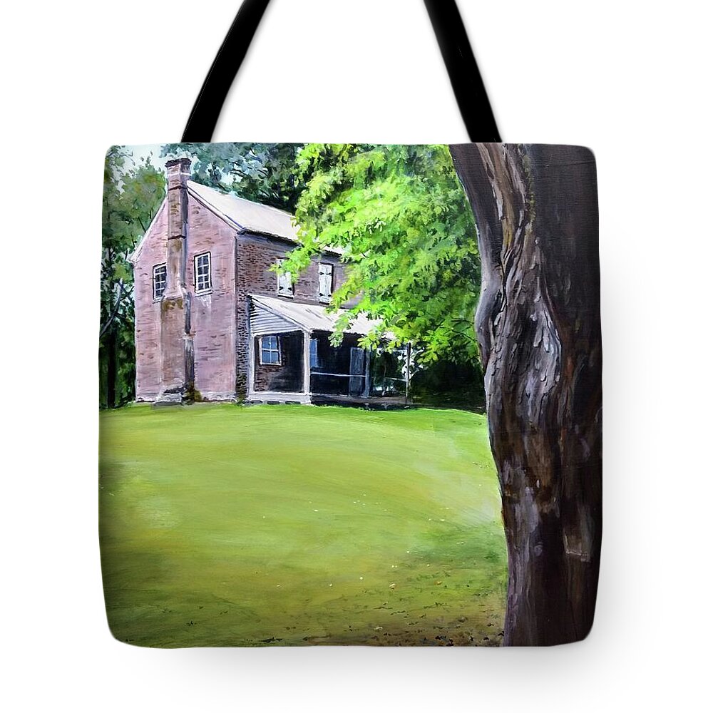 Landscape Tote Bag featuring the painting Oconee Station by William Brody