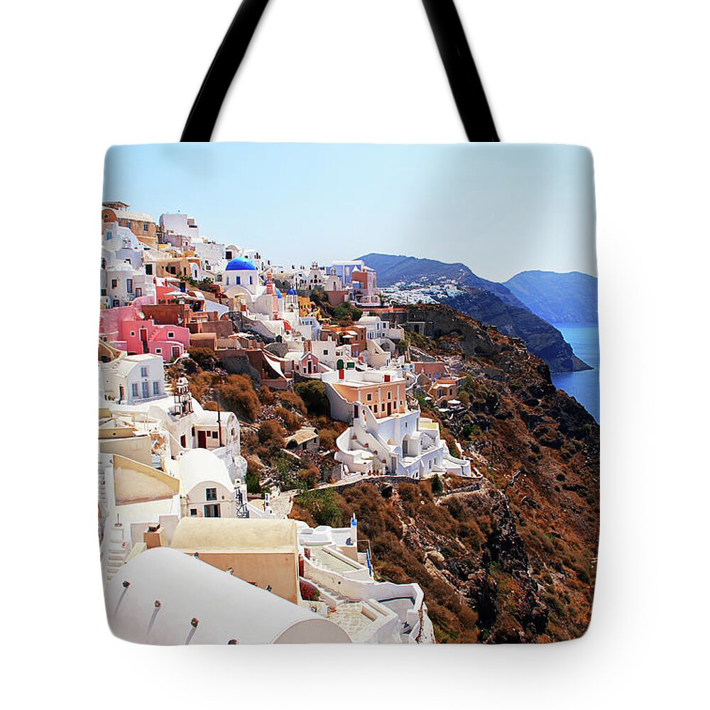 Tranquility Tote Bag featuring the photograph Oia Santorini Greece by Totororo