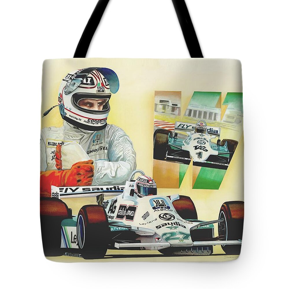 Watercolour Tote Bag featuring the painting Okay Ajay by Simon Read