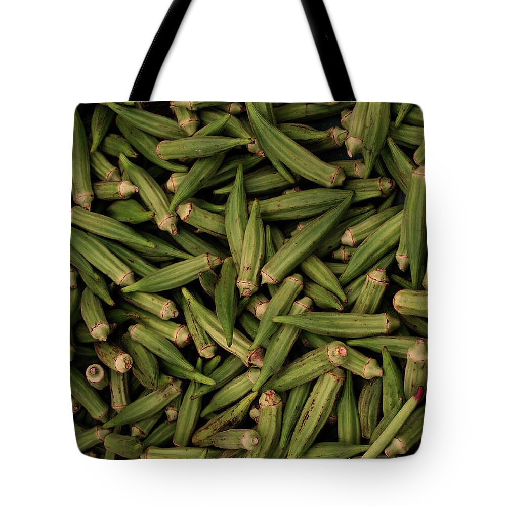 Photo For Sale Tote Bag featuring the photograph Okra by Robert Wilder Jr