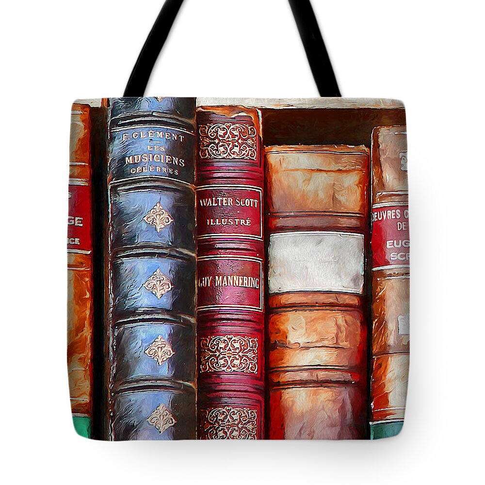 Old Books Tote Bag featuring the digital art Old Books by Pennie McCracken
