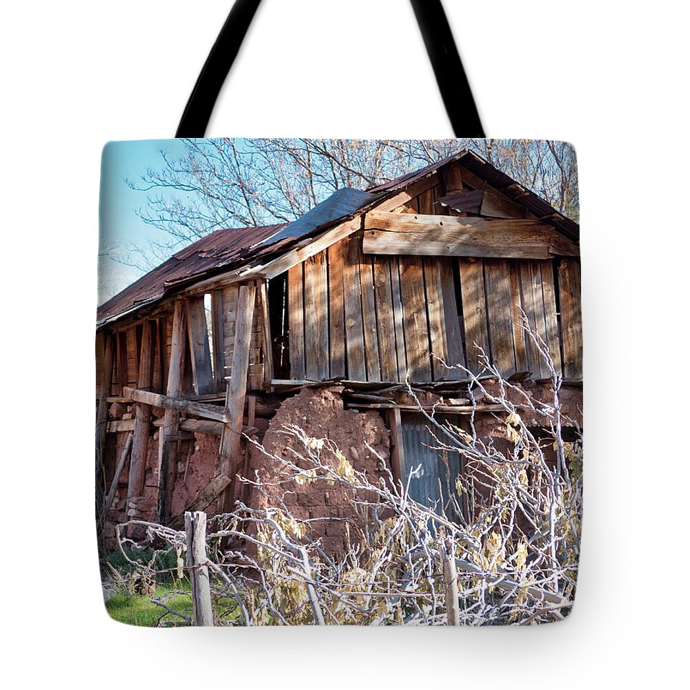 New Mexico Tote Bag featuring the photograph Old Building 1 by Segura Shaw Photography