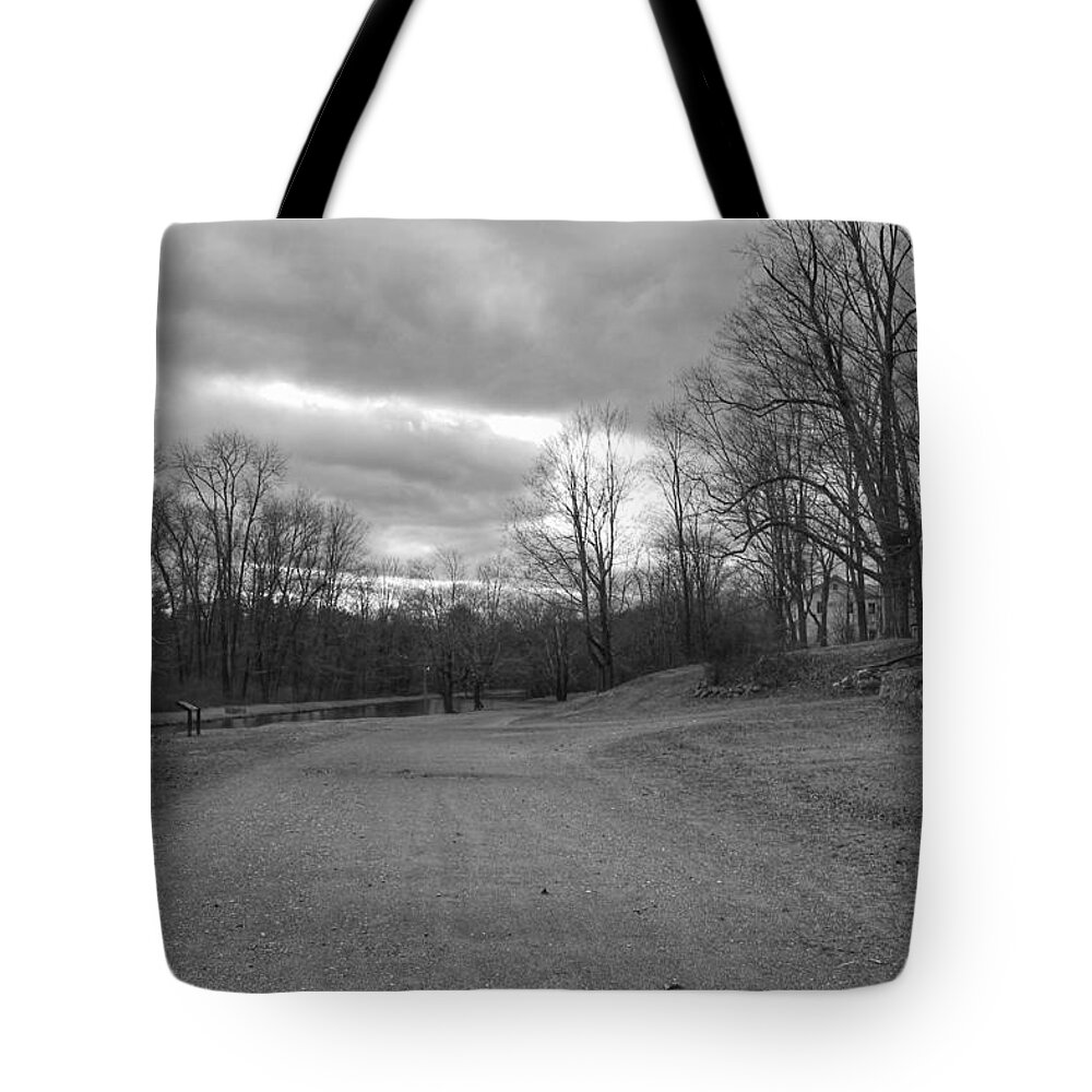 Waterloo Village Tote Bag featuring the photograph Old Canal Road - Waterloo Village by Christopher Lotito