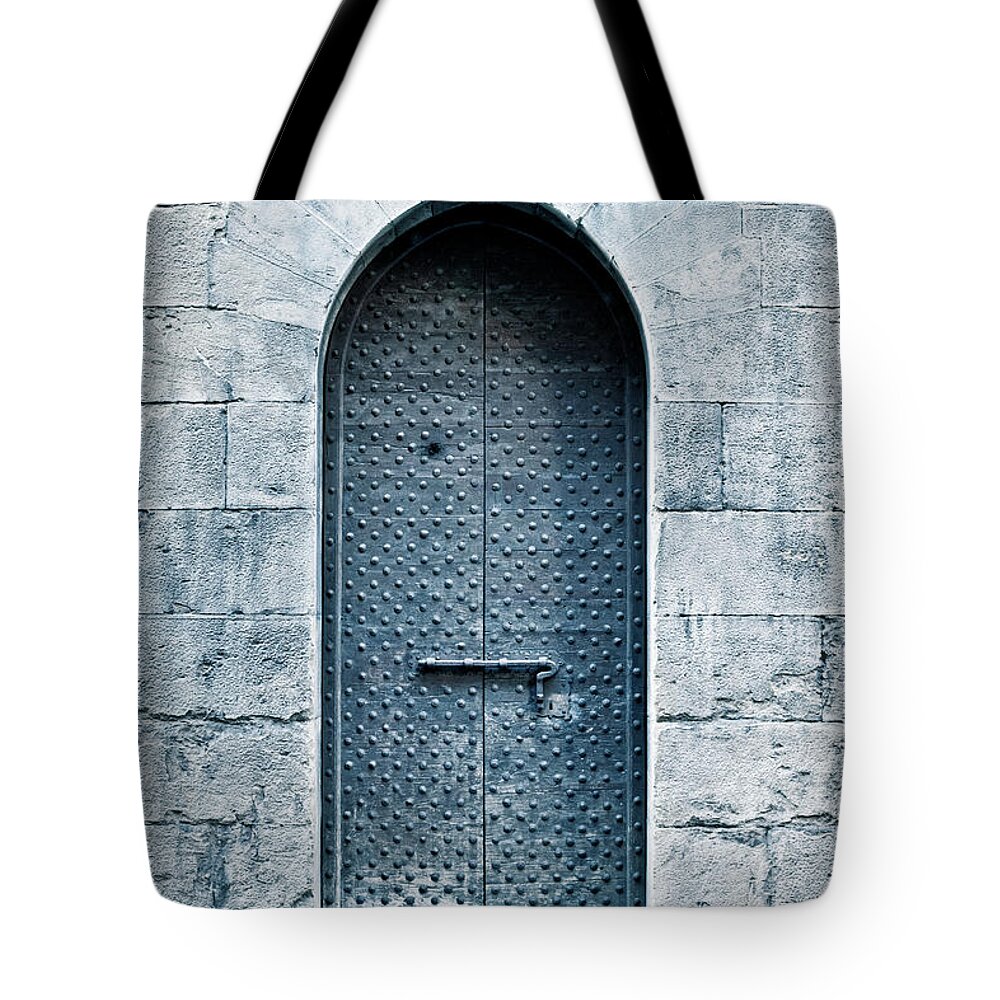 Architectural Feature Tote Bag featuring the photograph Old Castle Door In Florence by Zodebala