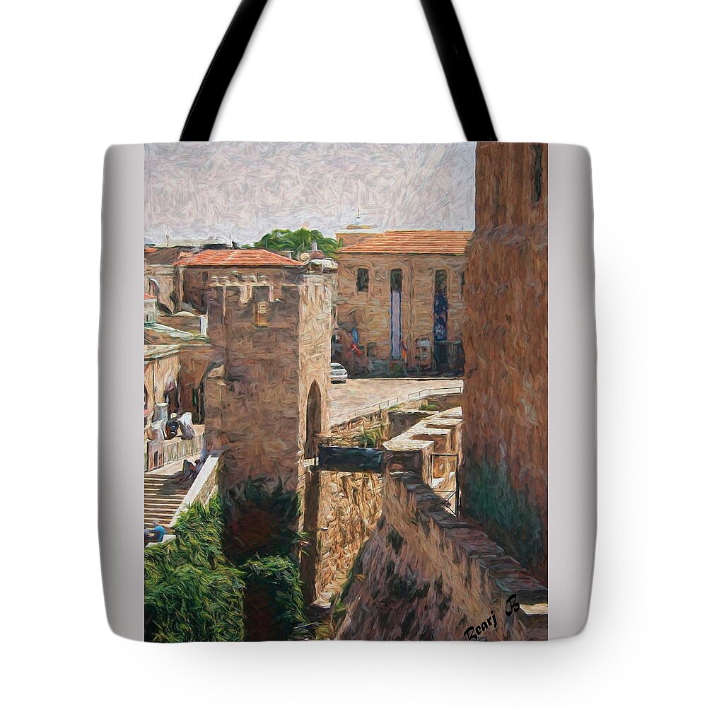 Jerusalem Tote Bag featuring the photograph Old City, Jerusalem by Bearj B Photo Art