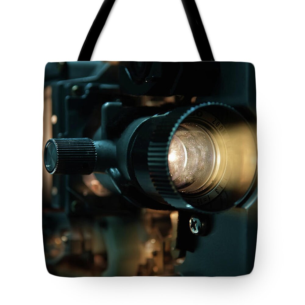 Equipment Tote Bag featuring the photograph Old Fashioned Film Projector by Efcarlos