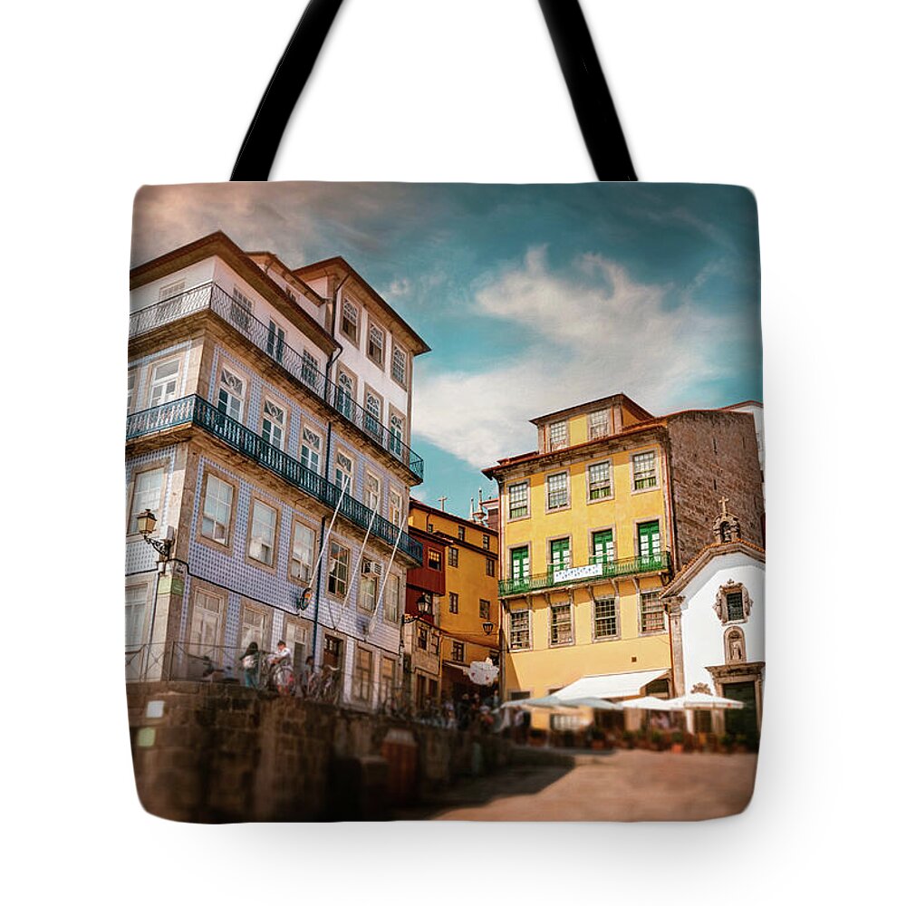 Porto Tote Bag featuring the photograph Old Ribeira Porto Portugal by Carol Japp