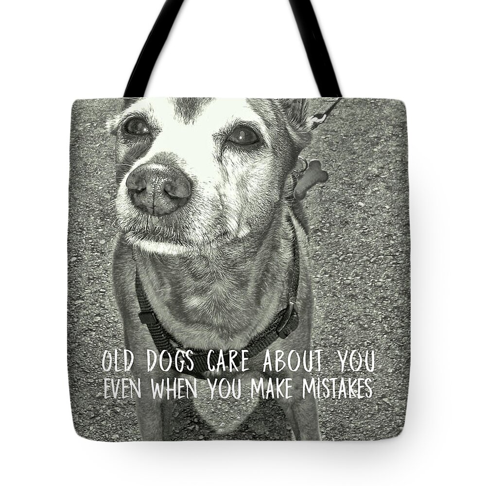 About Tote Bag featuring the photograph OLD TIMER quote by JAMART Photography