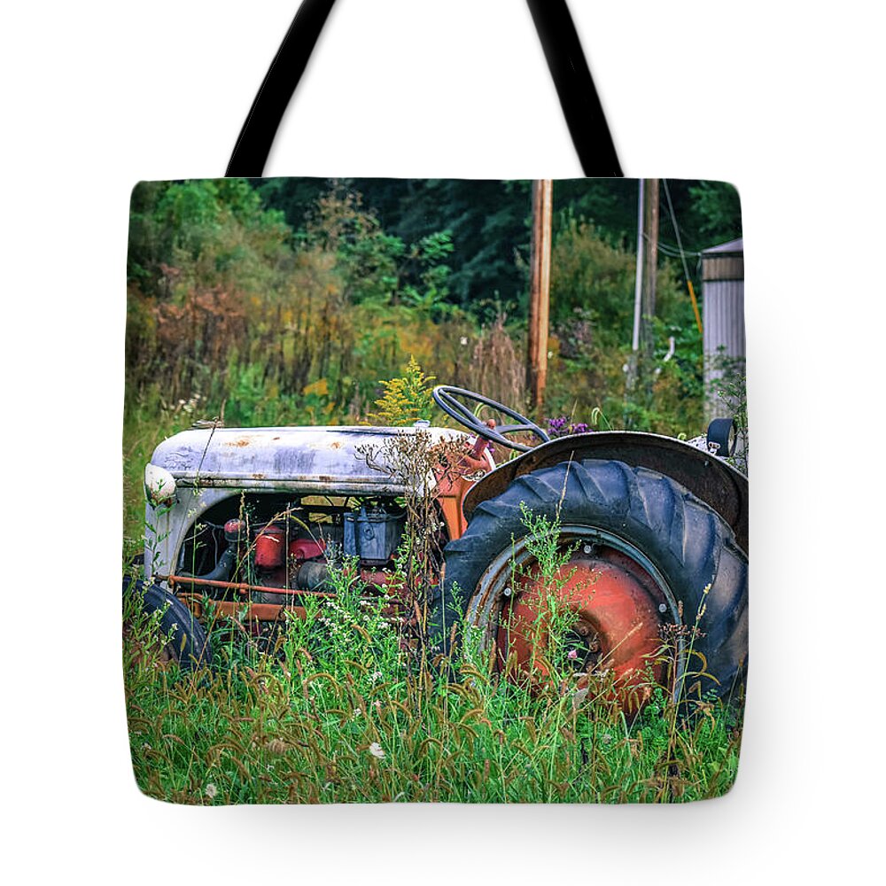 Tractor Tote Bag featuring the photograph Old Tractor by Michelle Wittensoldner