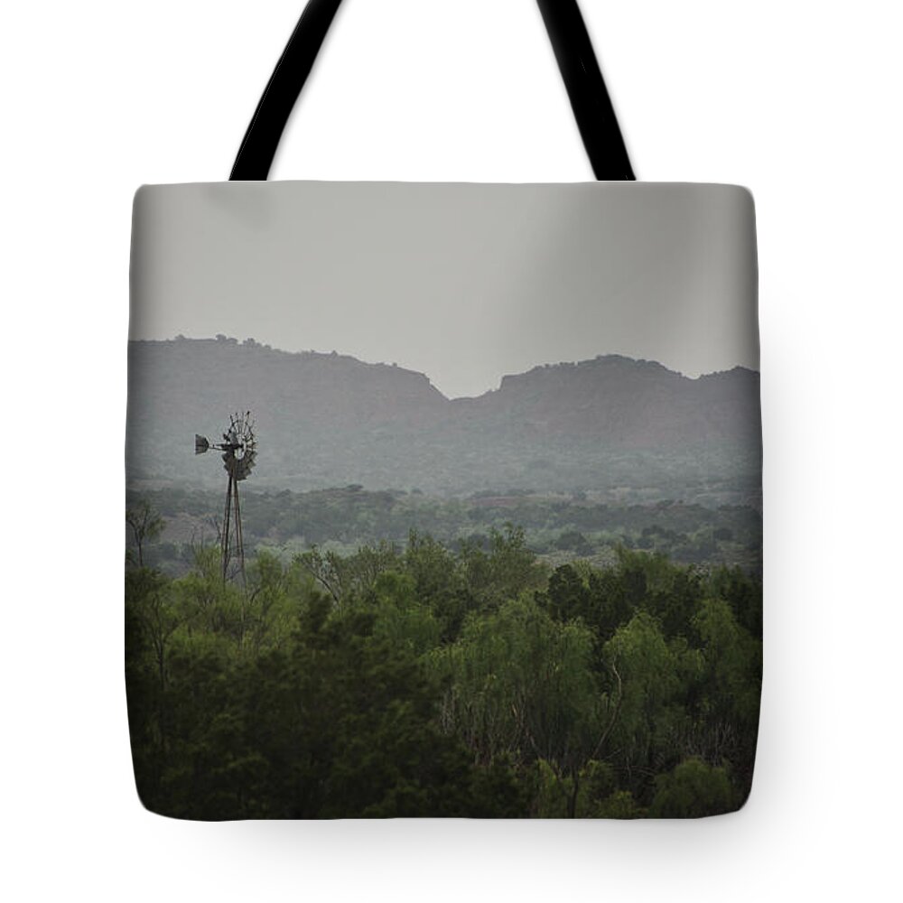 Vintage Tote Bag featuring the photograph Old Windmill by Andrea Anderegg