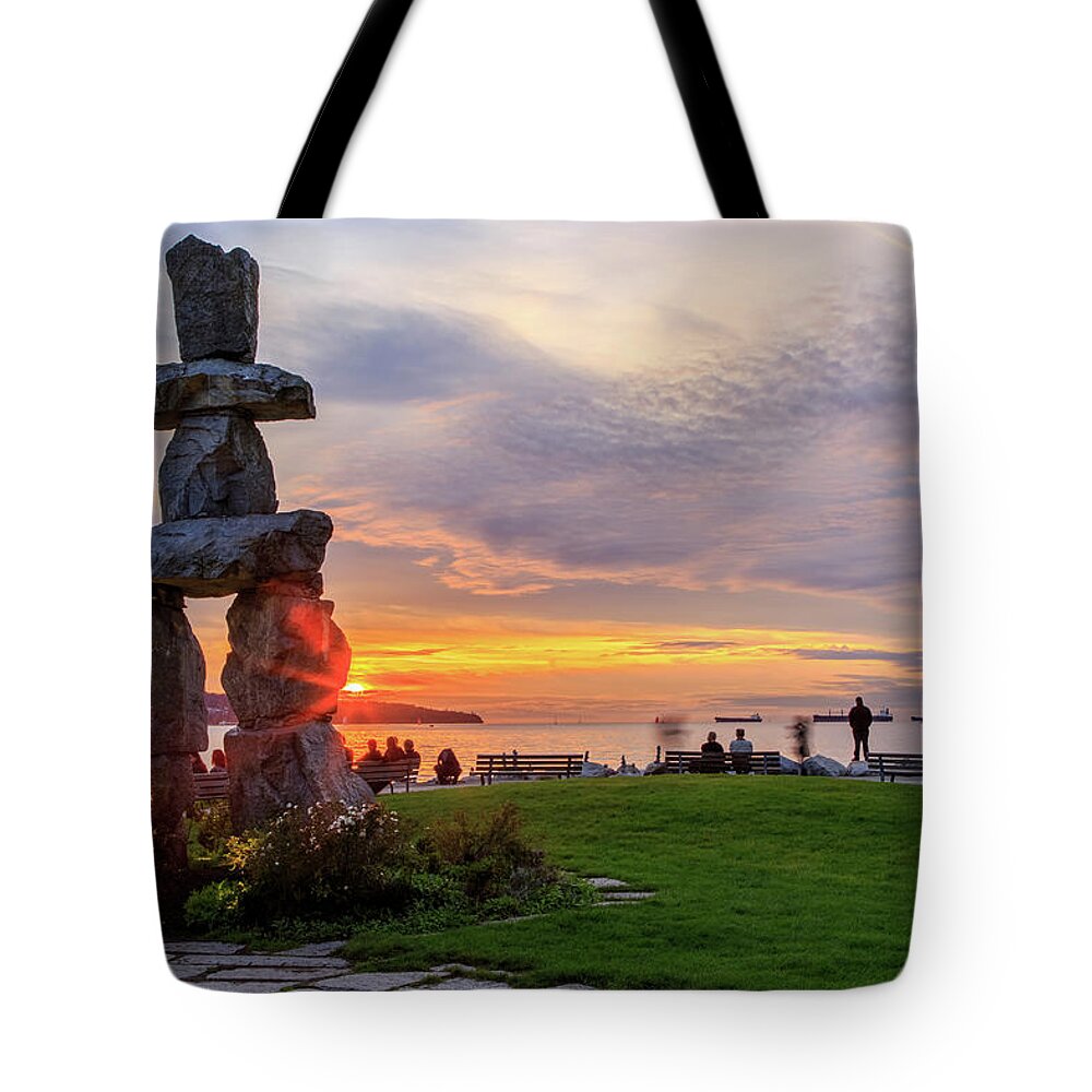 British Columbia Tote Bag featuring the photograph Olympic Sunset Memories by Briand Sanderson