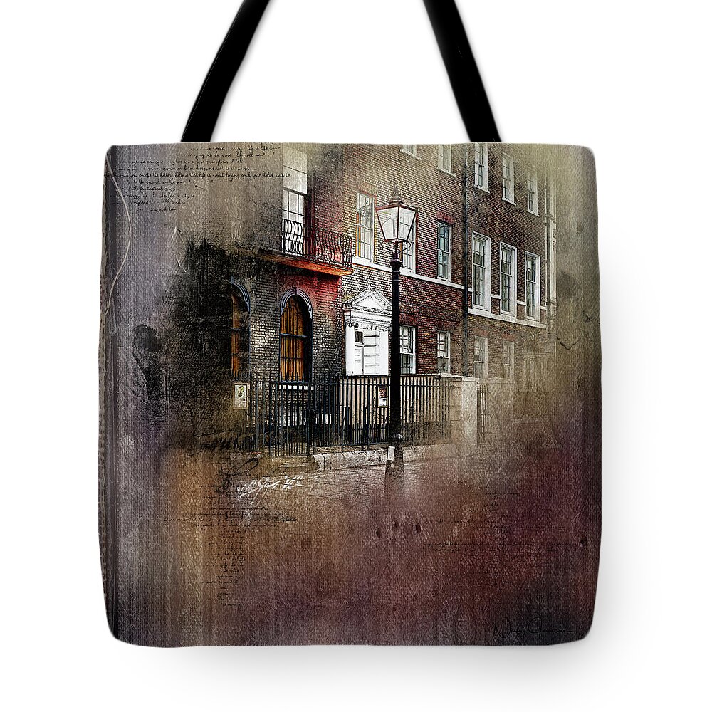 London Tote Bag featuring the digital art On a London Street by Nicky Jameson