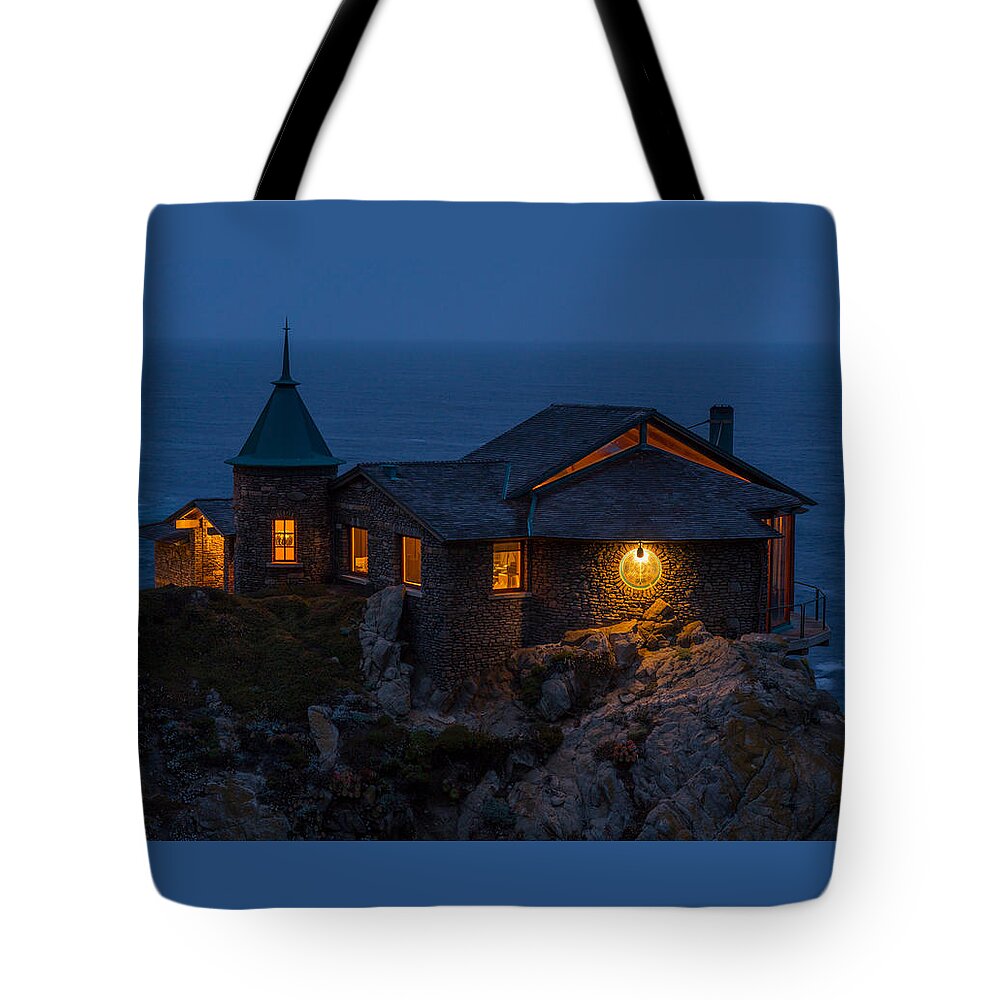 Carmel Tote Bag featuring the photograph On The Edge of Darkness by Derek Dean
