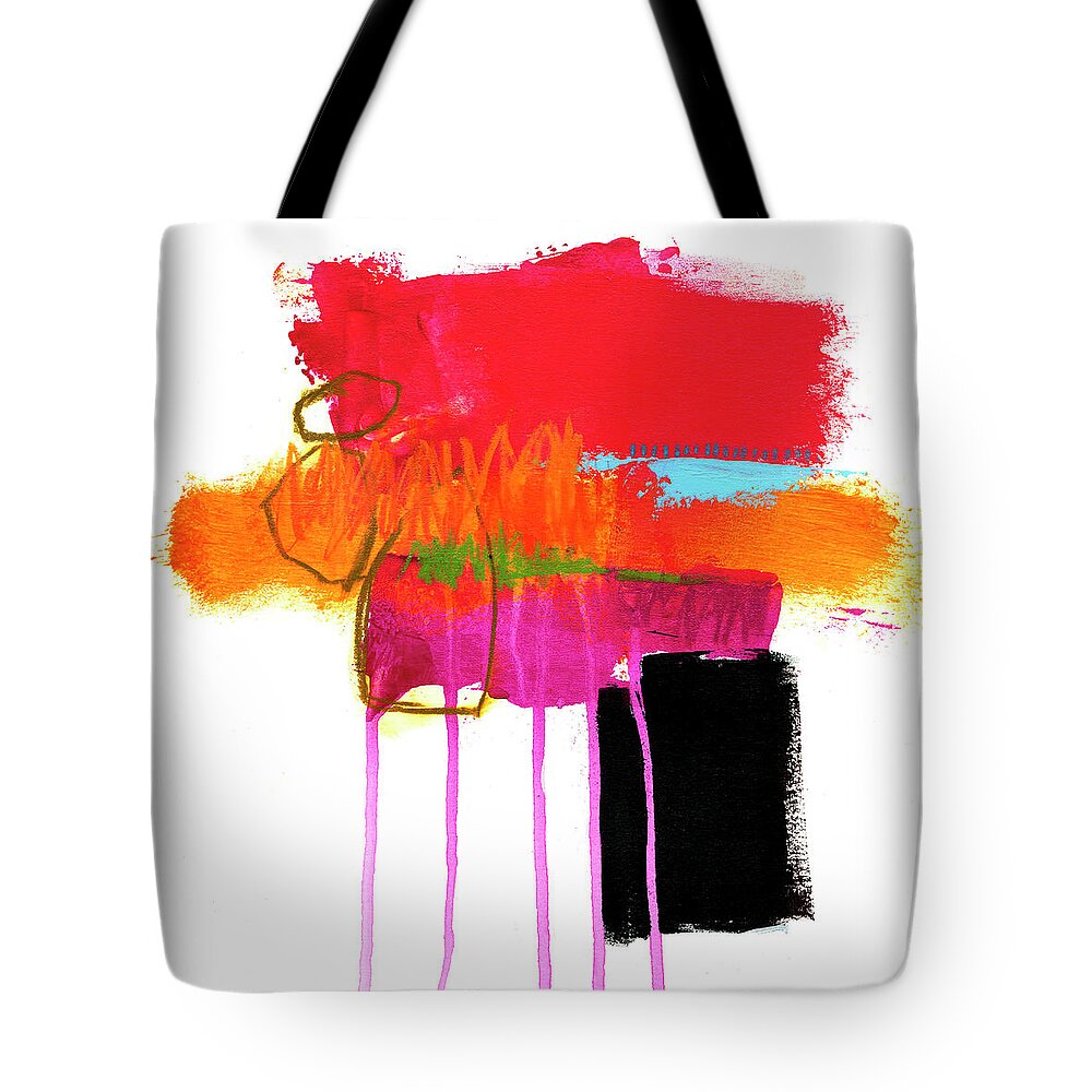 Abstract Art Tote Bag featuring the painting One of These Days #3 by Jane Davies