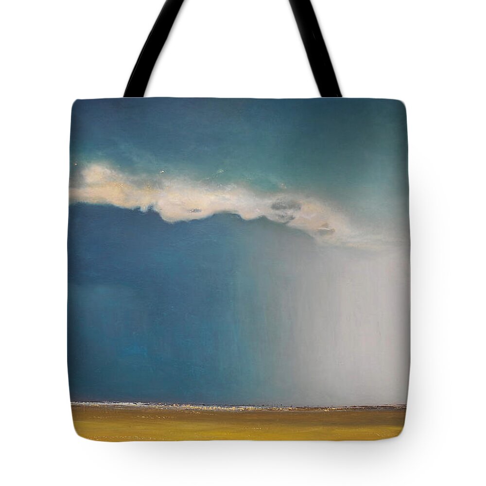 Derek Kaplan Tote Bag featuring the painting Opt.02.19 'Storm' by Derek Kaplan