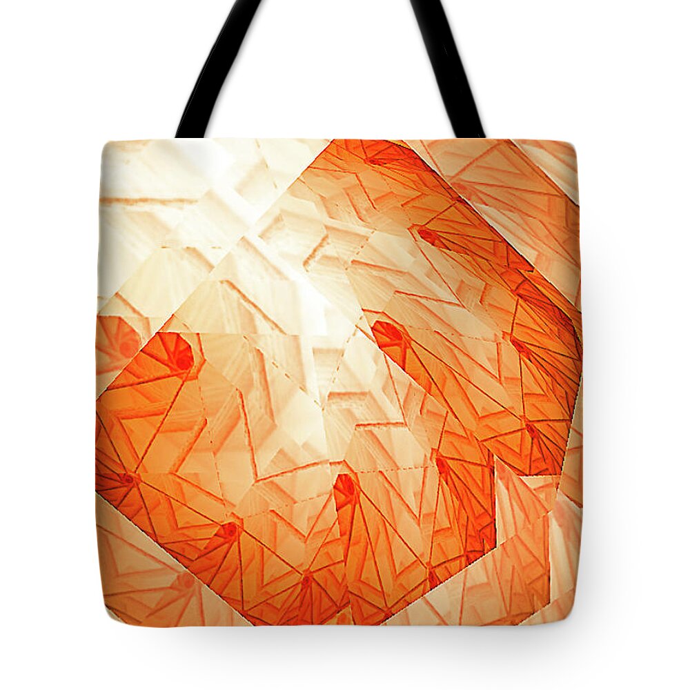 Orange Tote Bag featuring the digital art Orange Slice by Toni Somes