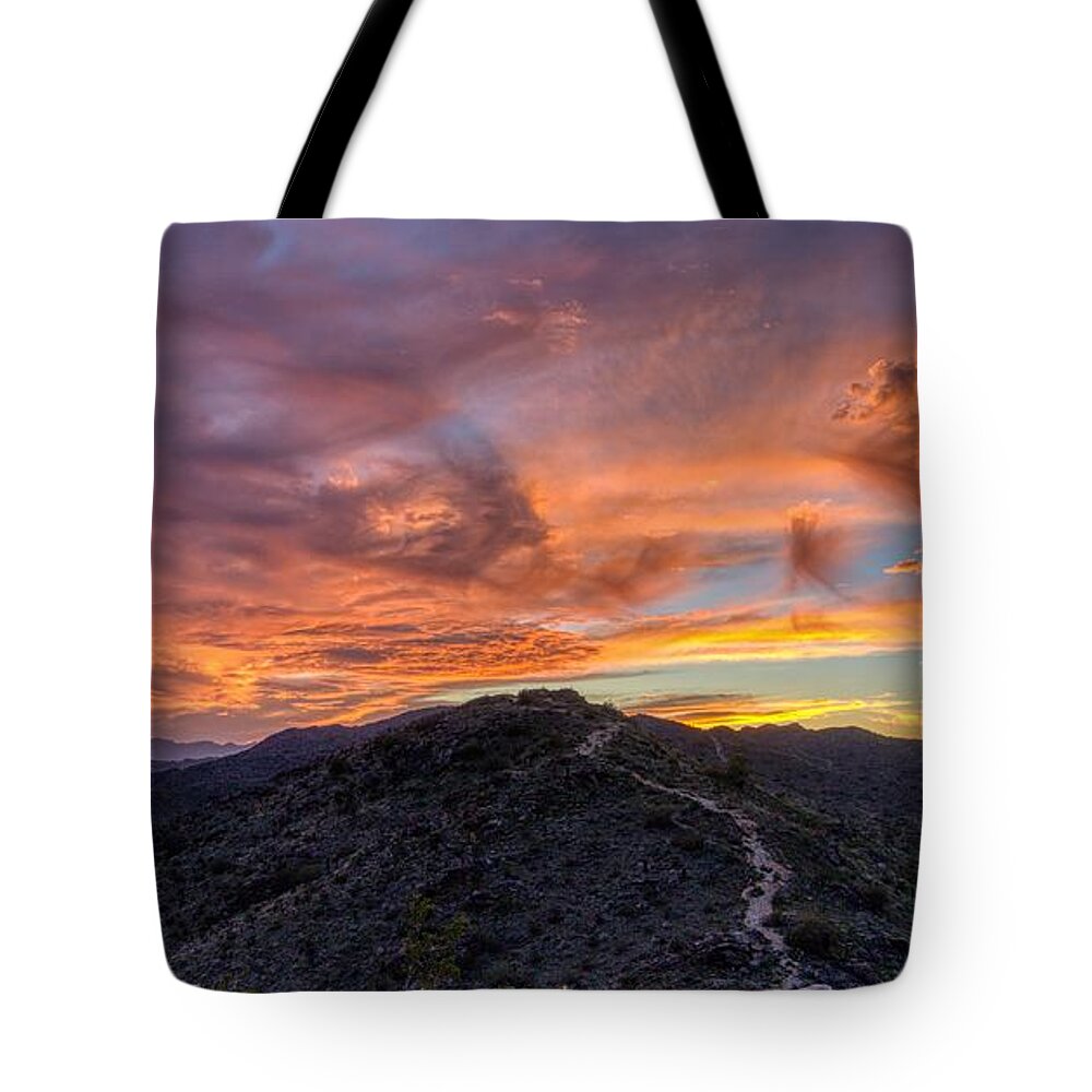 Sun Tote Bag featuring the photograph Orange Sunset Sky by Anthony Giammarino