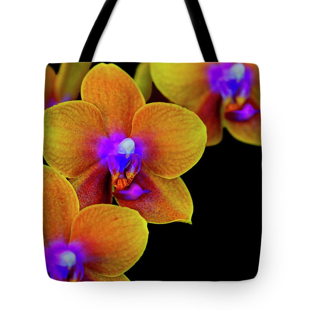 Orchid Tote Bag featuring the photograph Orchid Study Ten by Meta Gatschenberger