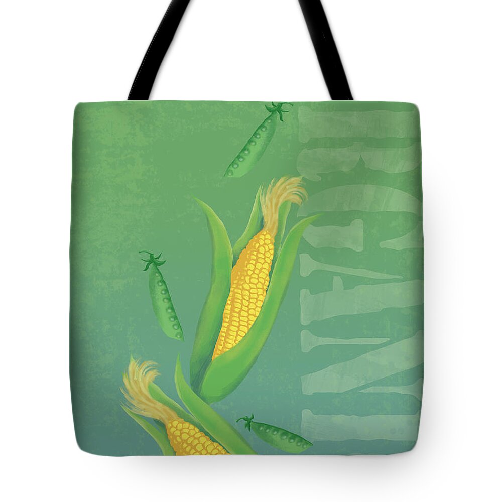 Part Of A Series Tote Bag featuring the digital art Organic Produce Illustration by Don Bishop