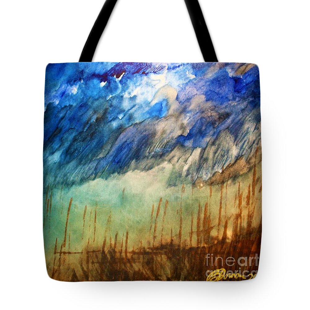 Canvas Tote Bag featuring the painting Original version Gentle Direction by Barbara Donovan