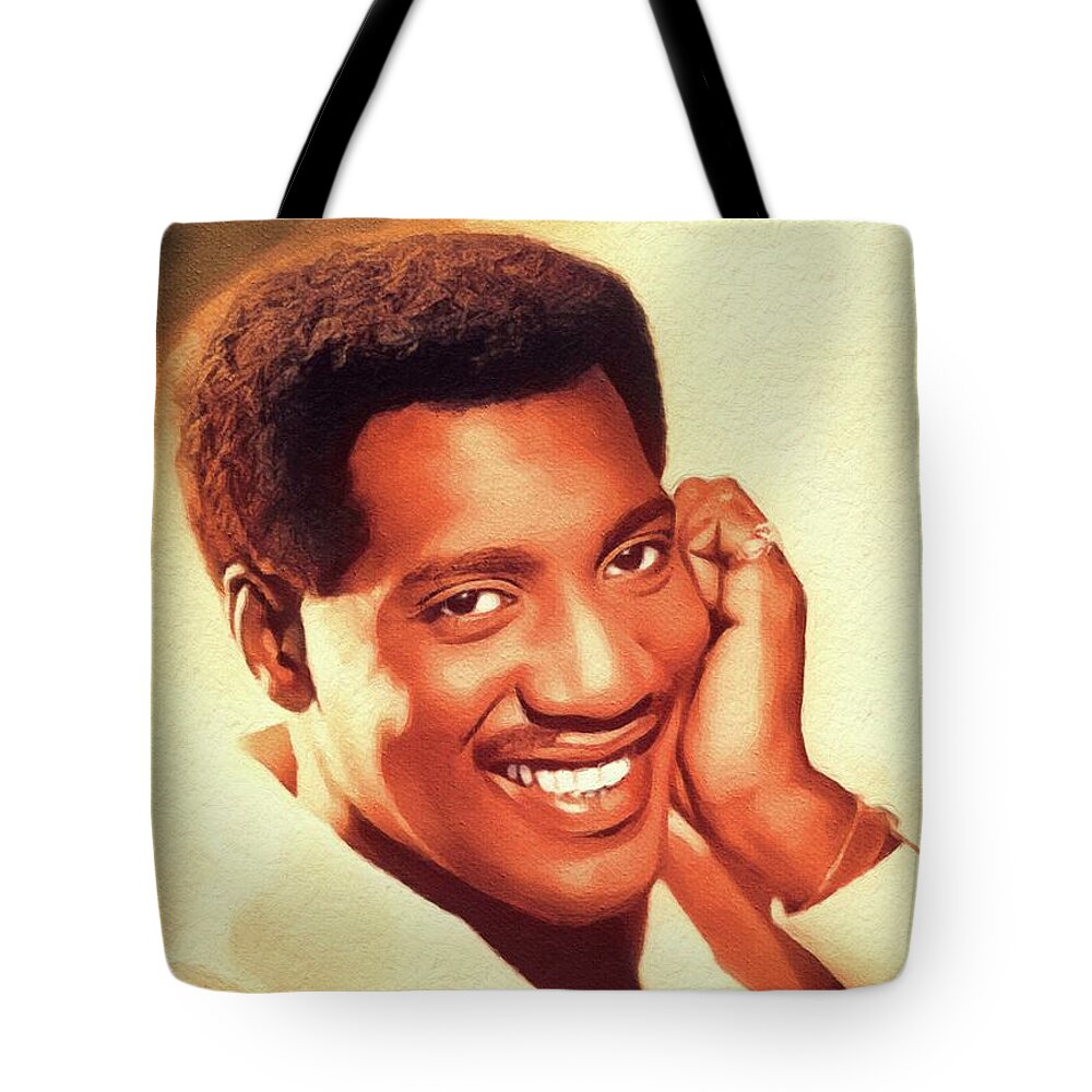 Otis Tote Bag featuring the painting Otis Redding, Music Legend by Esoterica Art Agency