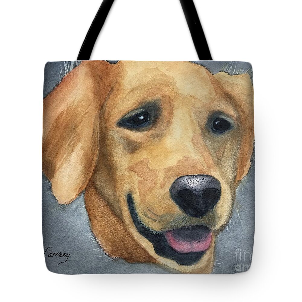 Golden Retriever Tote Bag featuring the painting Our Best Friend Josie by Sue Carmony
